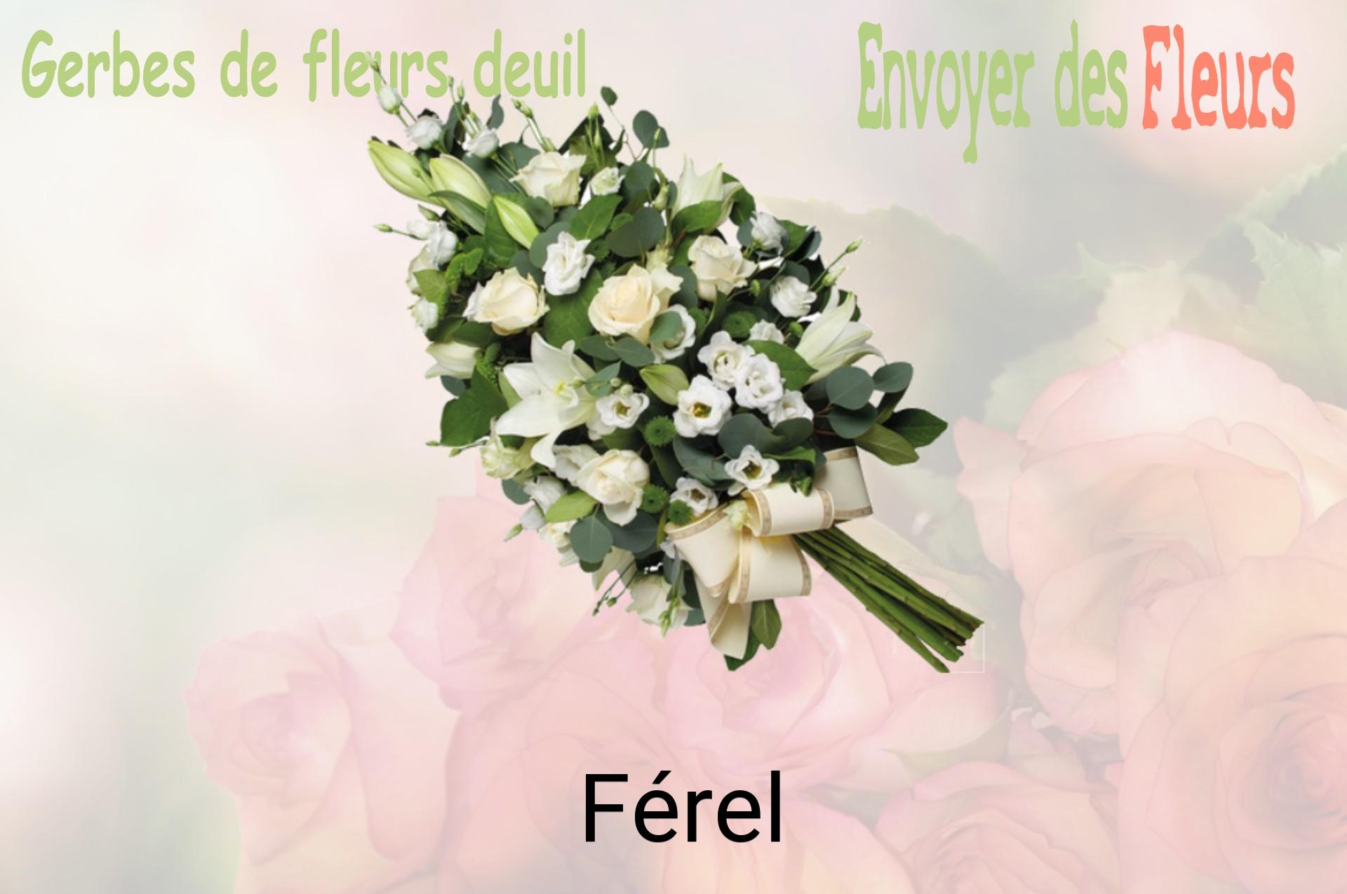Gerbe de fleurs de deuil livrée à Férel